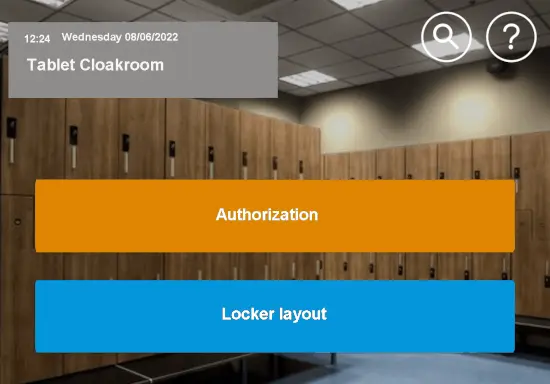 Tablet PC interface of lockers system