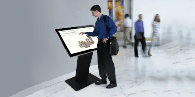 Self service kiosk in a hybrid office